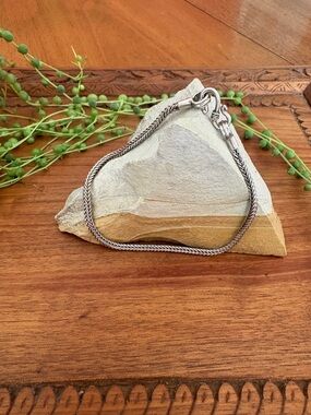 Sterling Silver Woven Chain Bracelet .925